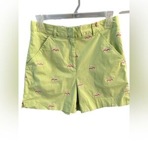 Lily Pulitzer green golf embroidery shorts